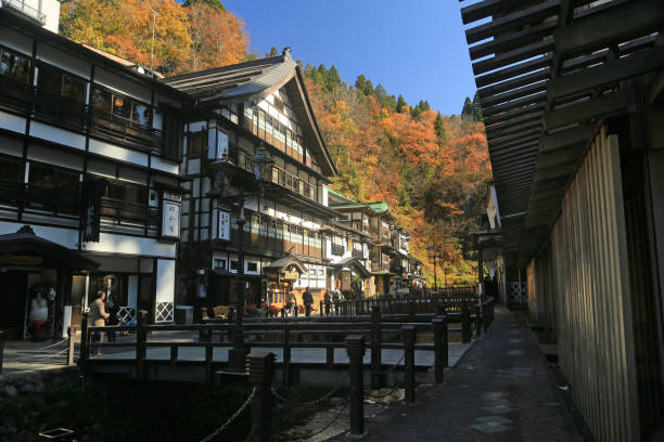 istock Ginzan Onsen autumn 657558458