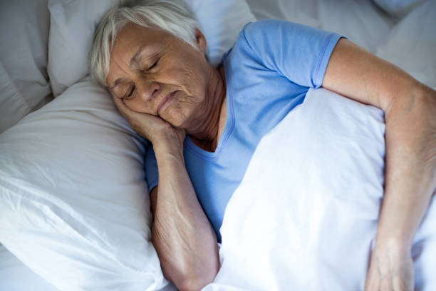 istock Senior woman sleeping in the bedroom 657563148