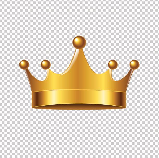 illustrazioni stock, clip art, cartoni animati e icone di tendenza di corona d'oro - crown