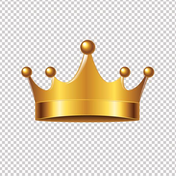 Golden Crown Golden Crown With Gradient Mesh, Vector Illustration crown stock illustrations
