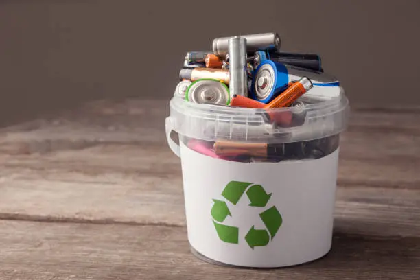 Photo of battery recycle bin