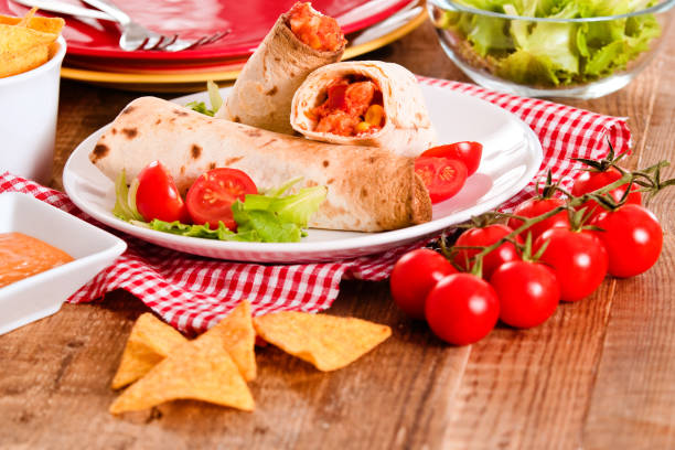 istock Tortilla wraps with chicken and vegetable. 657572066