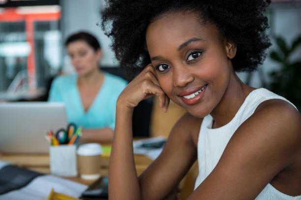 istock Female graphic designer smiling 657572110