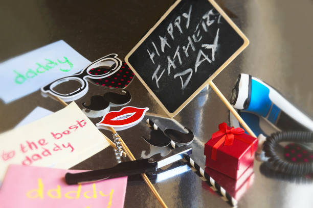 istock Father's day gift with kids letters 657572232