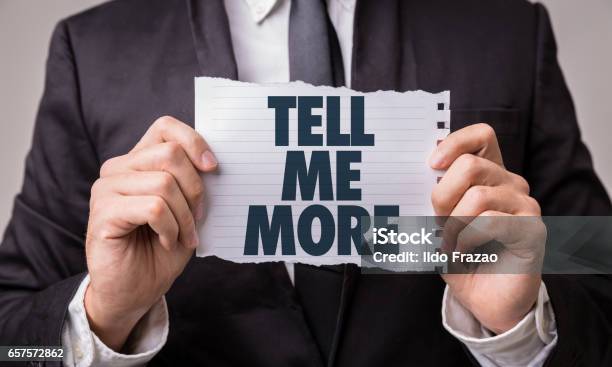 Tell Me More Stock Photo - Download Image Now - Listening, Curiosity, Customer