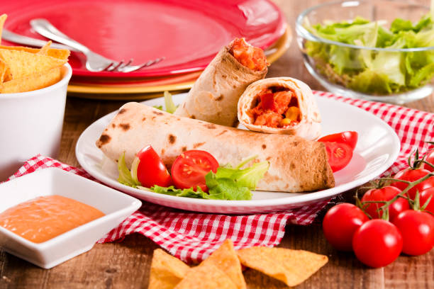 istock Tortilla wraps with chicken and vegetable. 657573262