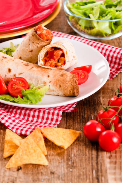 istock Tortilla wraps with chicken and vegetable. 657573792