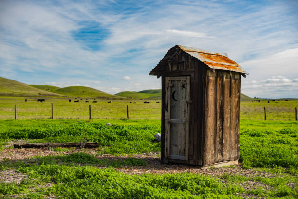 A Pleasant Outhouse It's an inviting outhouse in East Bay. Outhouse stock pictures, royalty-free photos & images