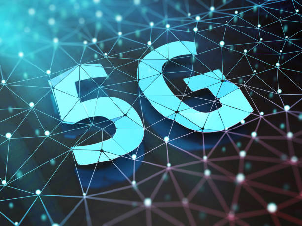 istock 5G symbol on dark digital background. 3D illustration. 657603204