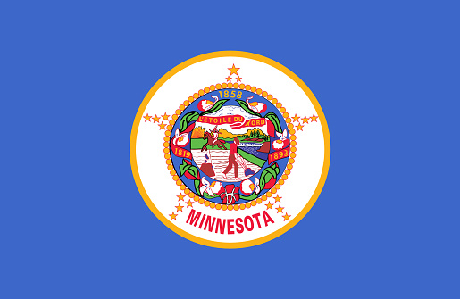 US State flat flag of Minnesota