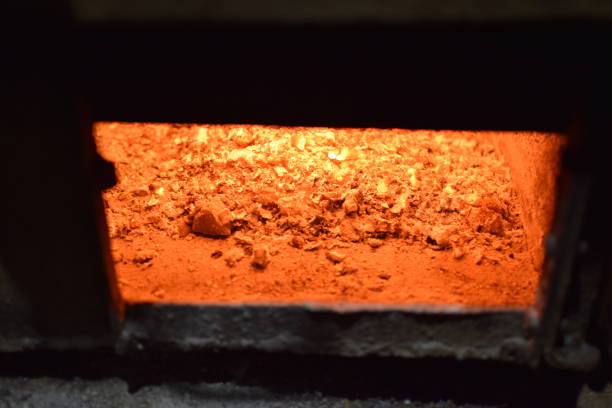 istock Hot coals in the stove 657633370