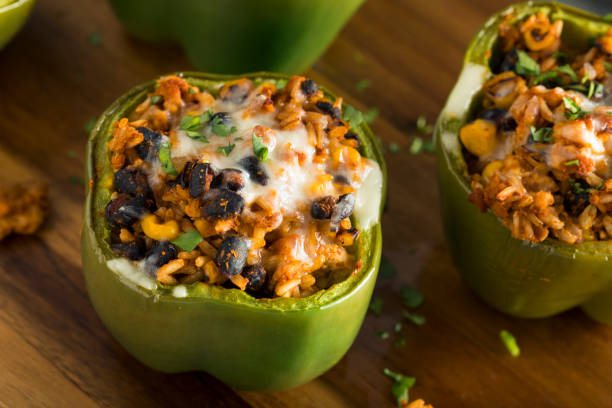 istock Homemade Meat and Rice Stuffed Bell Peppers 657636770