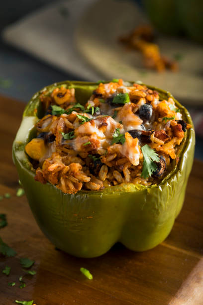 istock Homemade Meat and Rice Stuffed Bell Peppers 657636954