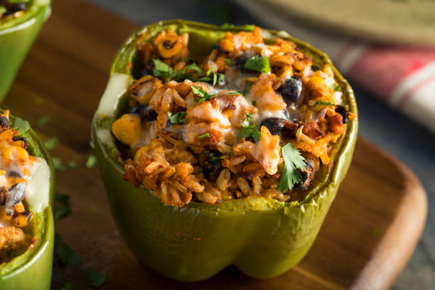 istock Homemade Meat and Rice Stuffed Bell Peppers 657640224