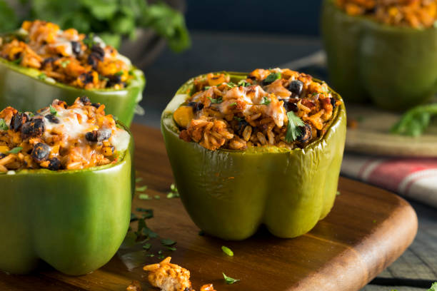 istock Homemade Meat and Rice Stuffed Bell Peppers 657640320