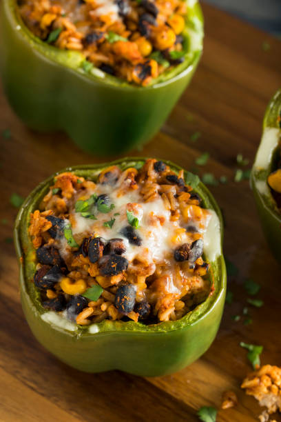 istock Homemade Meat and Rice Stuffed Bell Peppers 657640396