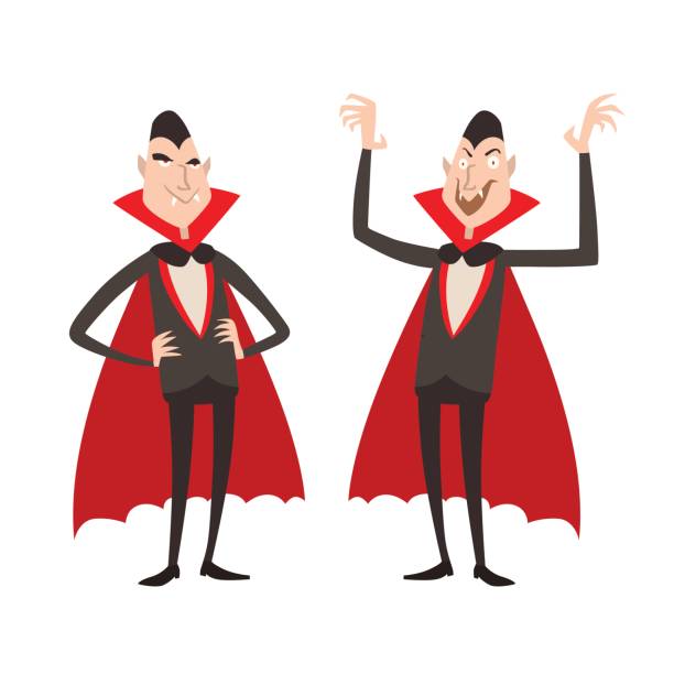 istock Cartoon dracula vector symbols vampire icons character funny man comic halloween and magic spell witchcraft ghost night devil tale illustration 657650284