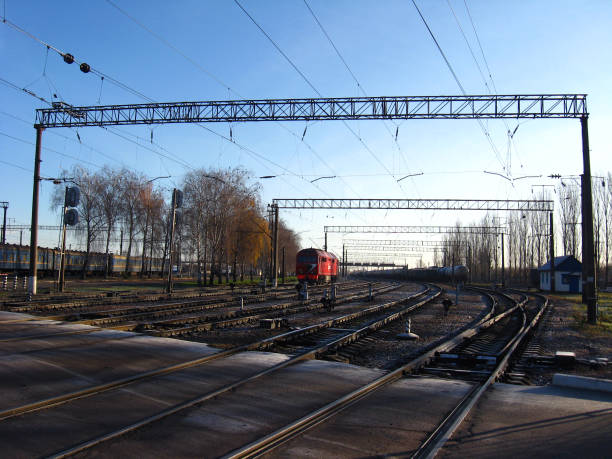 istock an locomotive going on the rails 657650432