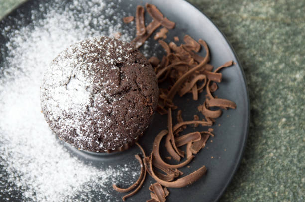 istock Chocolate muffin with shredded pieces 657652960