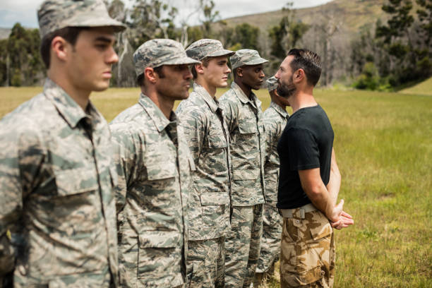 istock Trainer giving training to military soldier 657660072