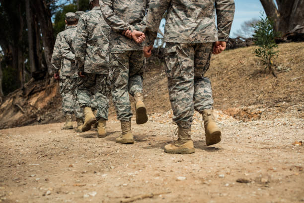 istock Group of military soldiers in a training session 657669334