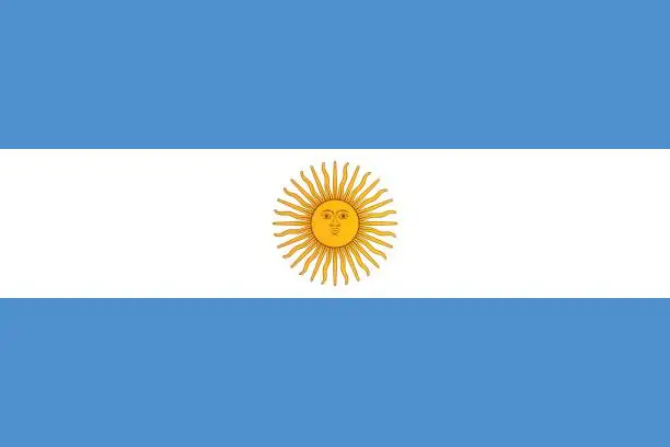 Vector illustration of Flag of Argentina
