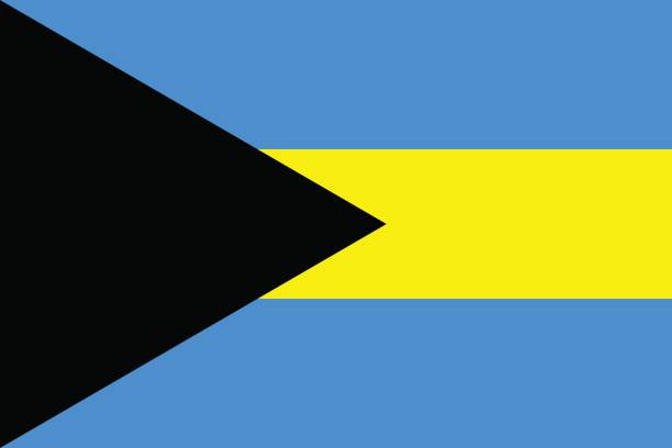 illustrazioni stock, clip art, cartoni animati e icone di tendenza di bandiera delle bahamas - bahamian flag