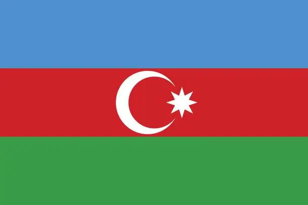 Vector illustration of Flag of Azerbaijan