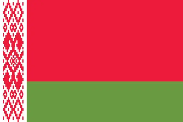 Vector illustration of Flag of Belarus