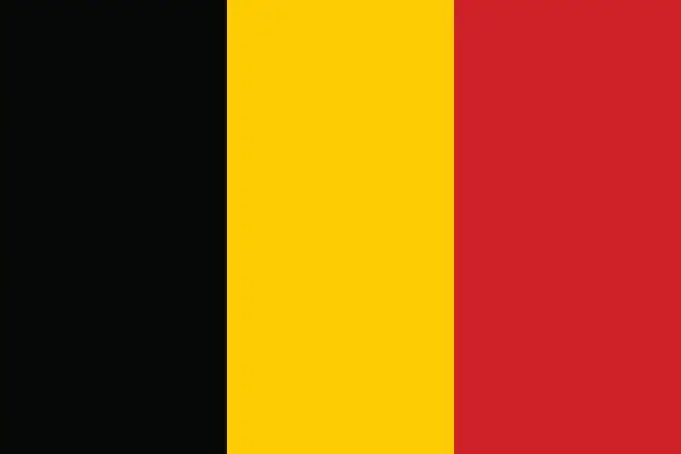Vector illustration of Flag of Belgium