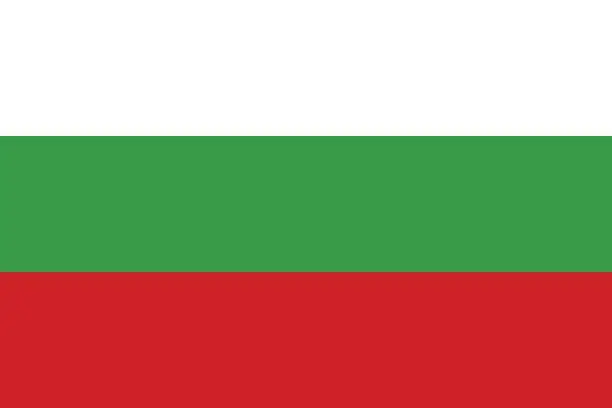 Vector illustration of Flag of Bulgaria