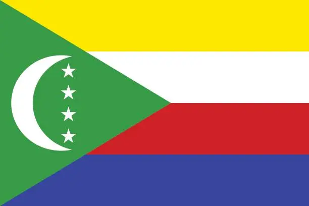 Vector illustration of Flag of Comoros