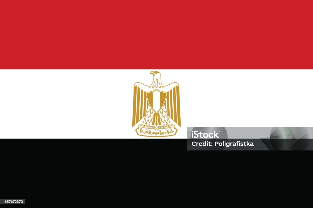 Flag of Egypt Egypt stock vector