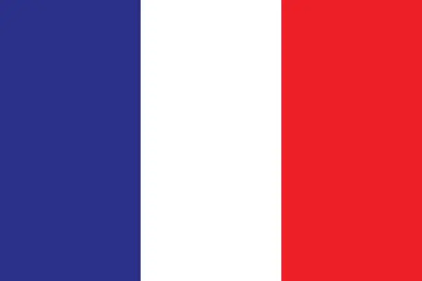 Vector illustration of Flag of France