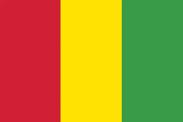 Vector illustration of Flag of Guinea
