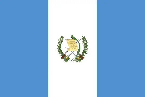 Vector illustration of Flag of Guatemala