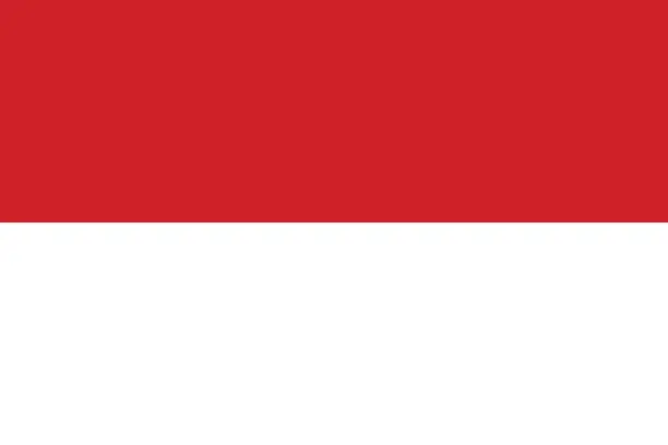 Vector illustration of Flag of Indonesia