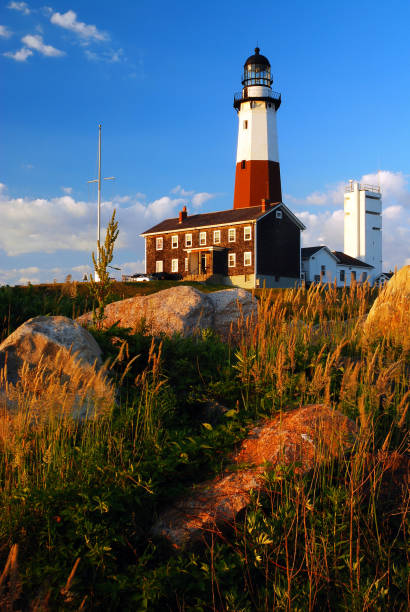 몬탁 단궤 - the hamptons long island lighthouse 뉴스 사진 이미지