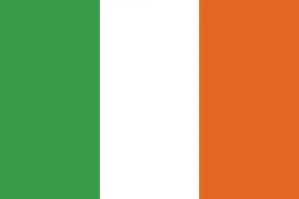 Vector illustration of Flag of Ireland