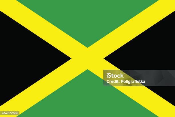 Flag Of Jamaica Stock Illustration - Download Image Now - Jamaican Flag, Jamaica, Flag