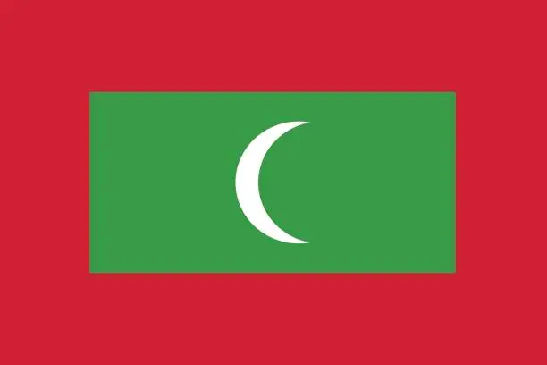 Vector illustration of Flag of Maldives