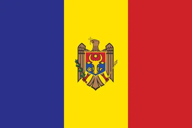 Vector illustration of Flag of Moldova