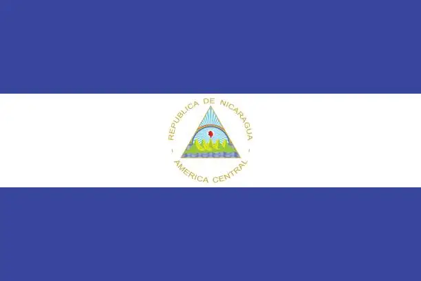 Vector illustration of Flag of Nicaragua