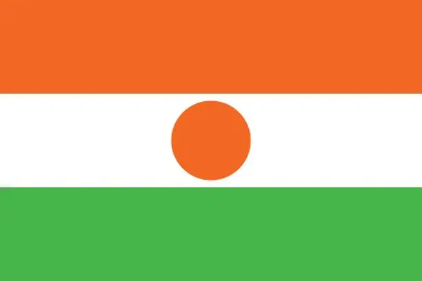 Vector illustration of Flag of Niger