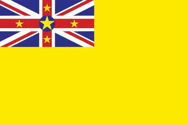 Vector illustration of Flag of Niue