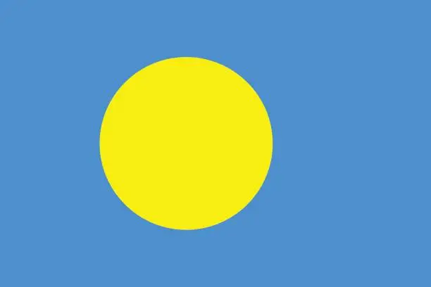 Vector illustration of Flag of Palau