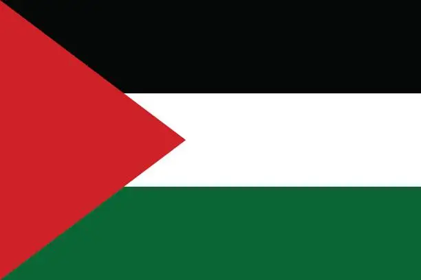Vector illustration of Flag of State of Palestine