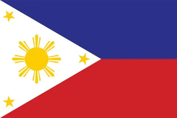 Vector illustration of Flag of Philippines