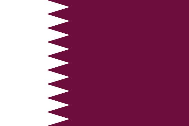 플래깅 of 도하행  - qatari flag stock illustrations