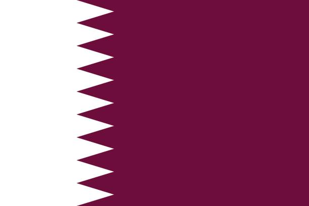flaga kataru - qatar stock illustrations